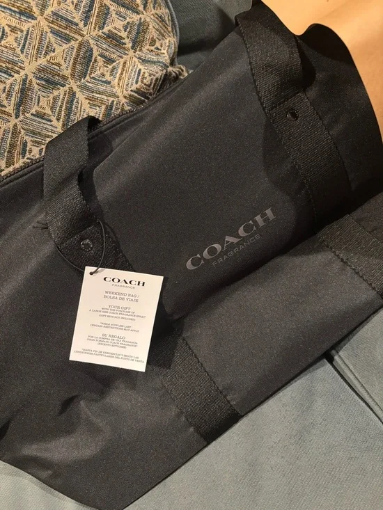 Coach Black Duffel Travel Bag with Shoulder Strap - Picture 4 of 8